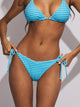 SKINNY DIP SKINNY DIP TILLY TRI BOTTOM - BLUE TERRY STRIPE - Boathouse