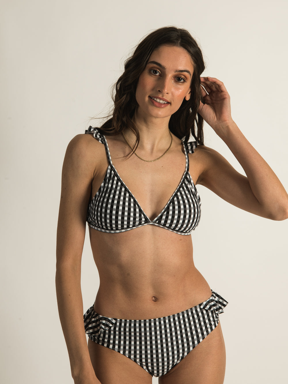 SKINNY DIP VICHY RUFFLE BRALETTE - CLEARANCE