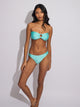 SKINNY DIP SKINNY DIP ZOE O-RING SHINE TOP - AQUA - Boathouse