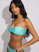 SKINNY DIP SKINNY DIP ZOE O-RING SHINE TOP - AQUA - Boathouse
