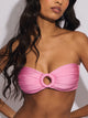 SKINNY DIP SKINNY DIP ZOE O-RING SHINE TOP - PINK - Boathouse