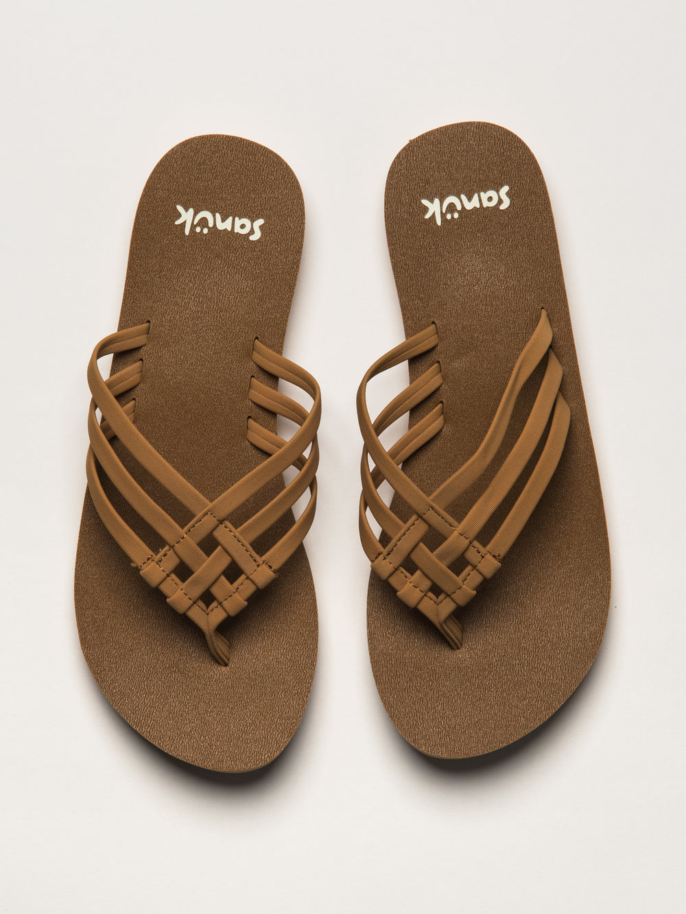 WOMENS SANUK YOGA SANDY II SANDALS - TOBACCO BROWN