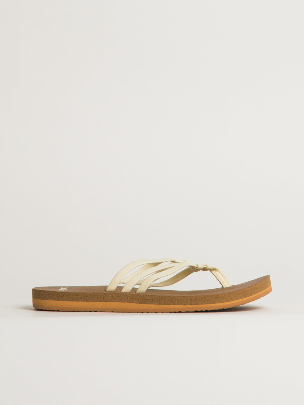 WOMENS SANUK YOGA SANDY II SANDALS - TAN/WHITE