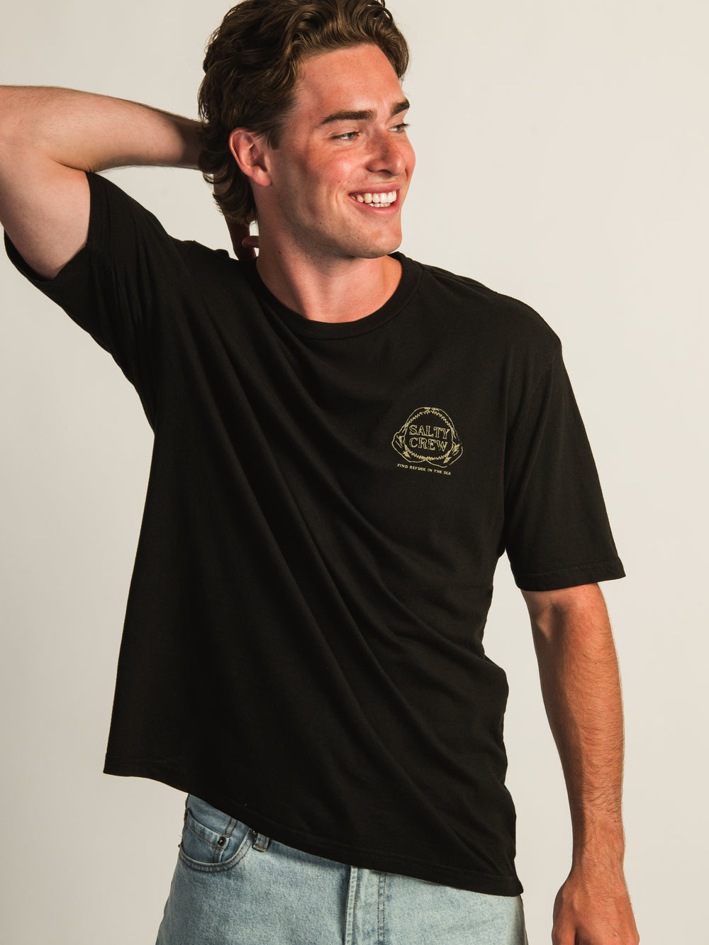 SALTY CREW JAWBONE CLASSIC S/S T - NOIR