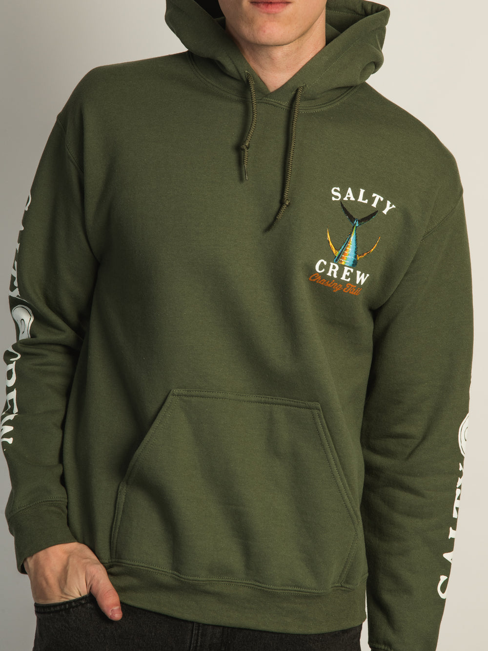 HOODIE SALTY CREW TAILED P/O – VERT MILIT