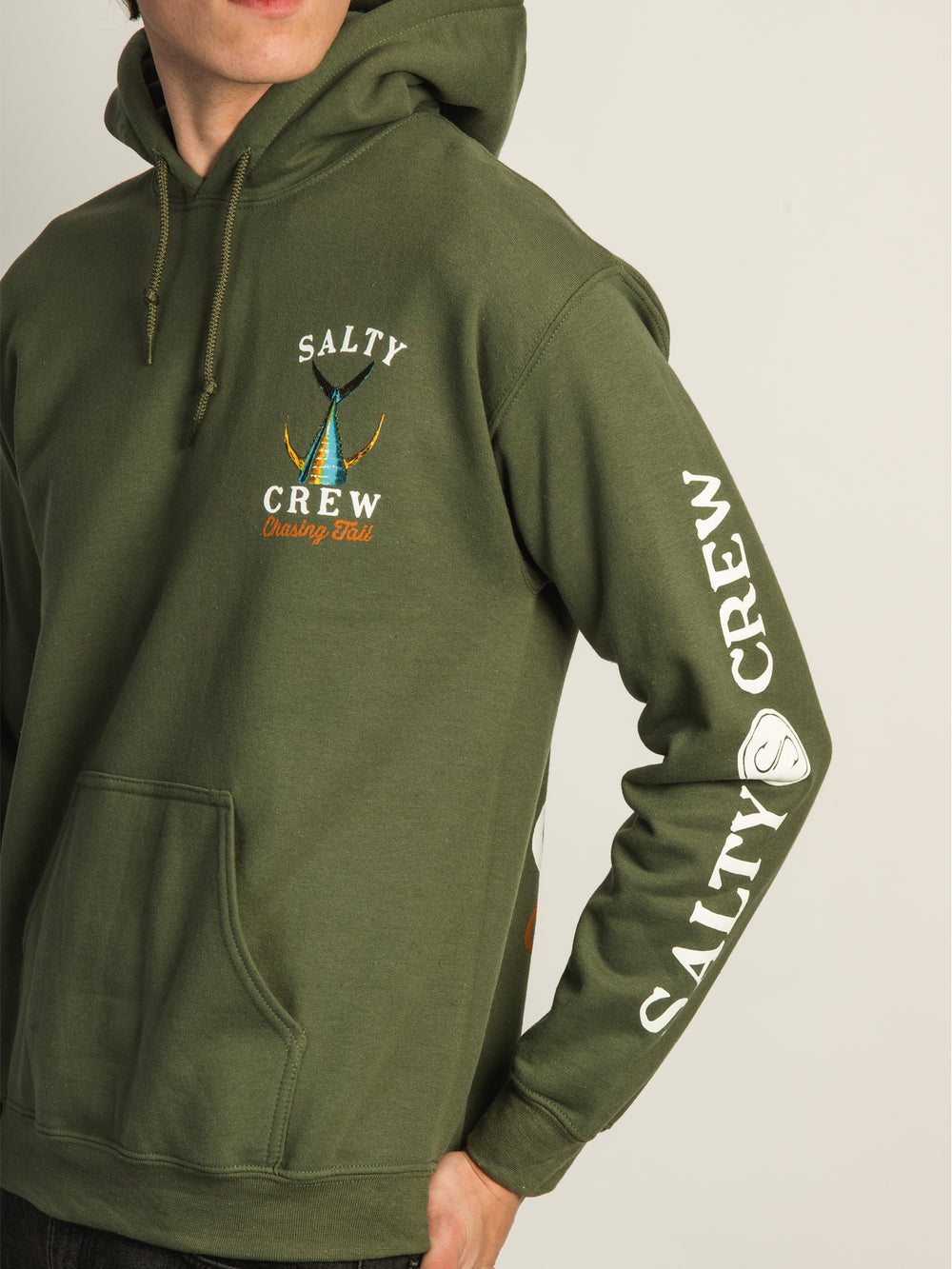 HOODIE SALTY CREW TAILED P/O – VERT MILIT