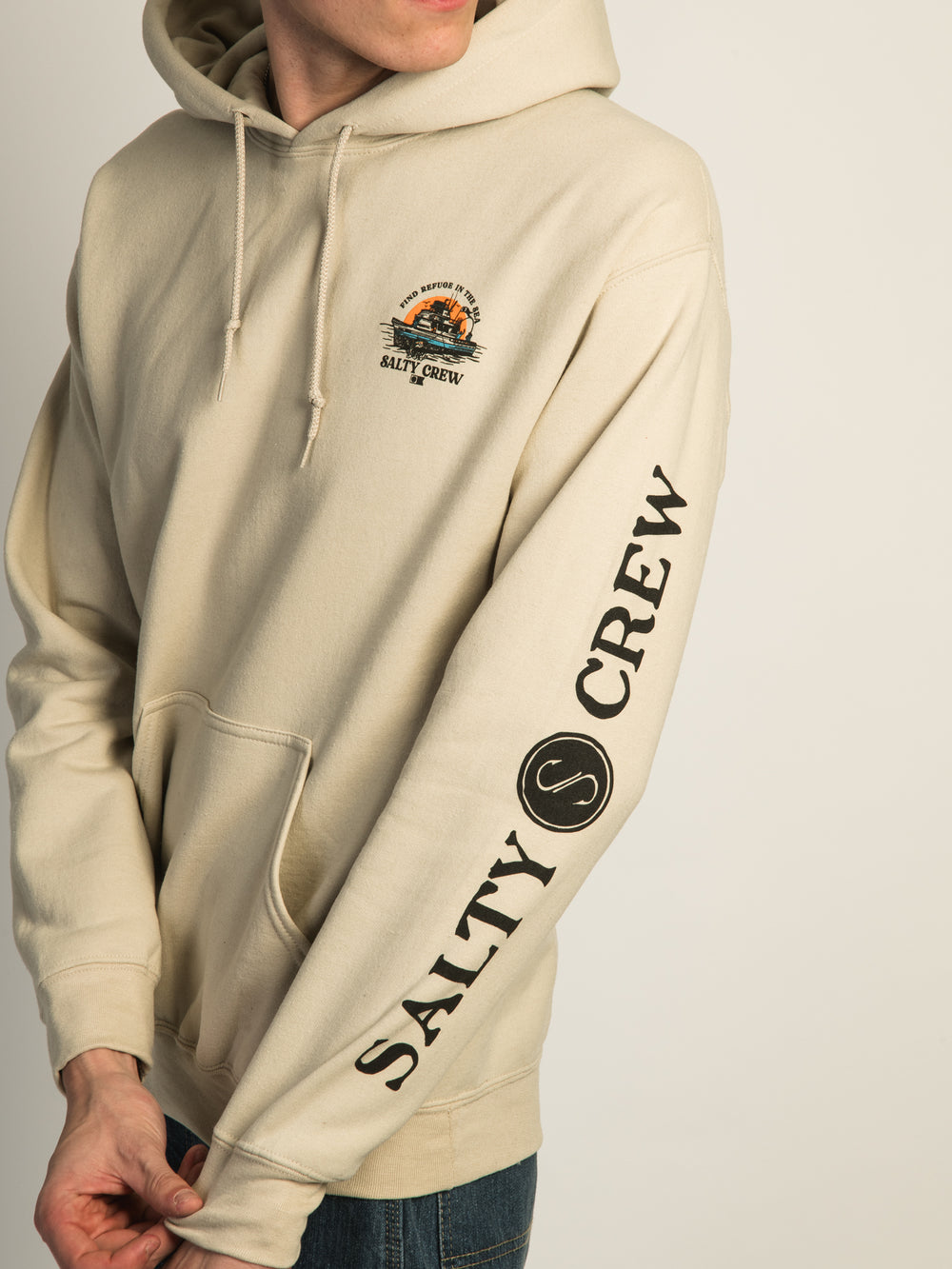 SALTY CREW SALTY CREW DAY CHARTER PULLOVER HOODIE - SABLE - CLEARANCE - Boathouse