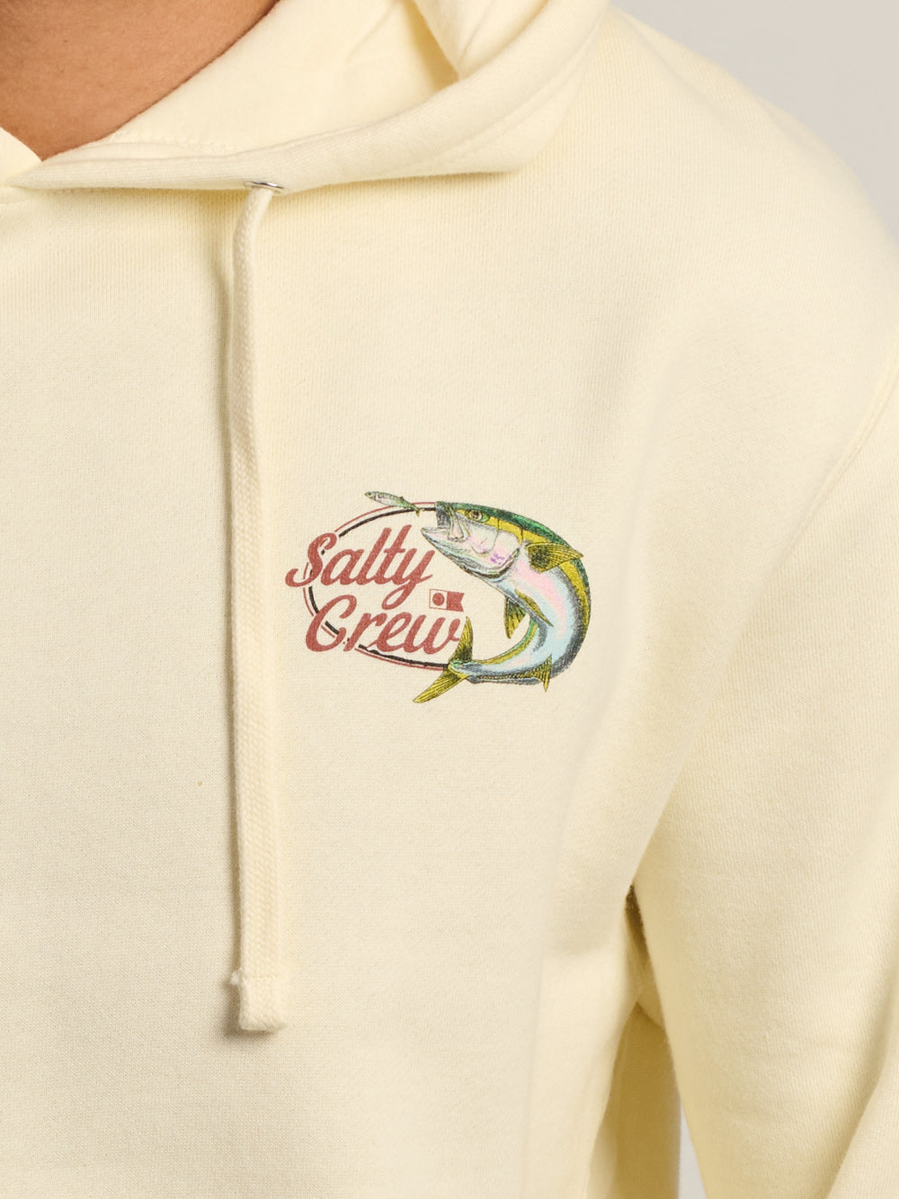 SALTY CREW YELLOW TAILED PULL OVER HOODIE - BONE