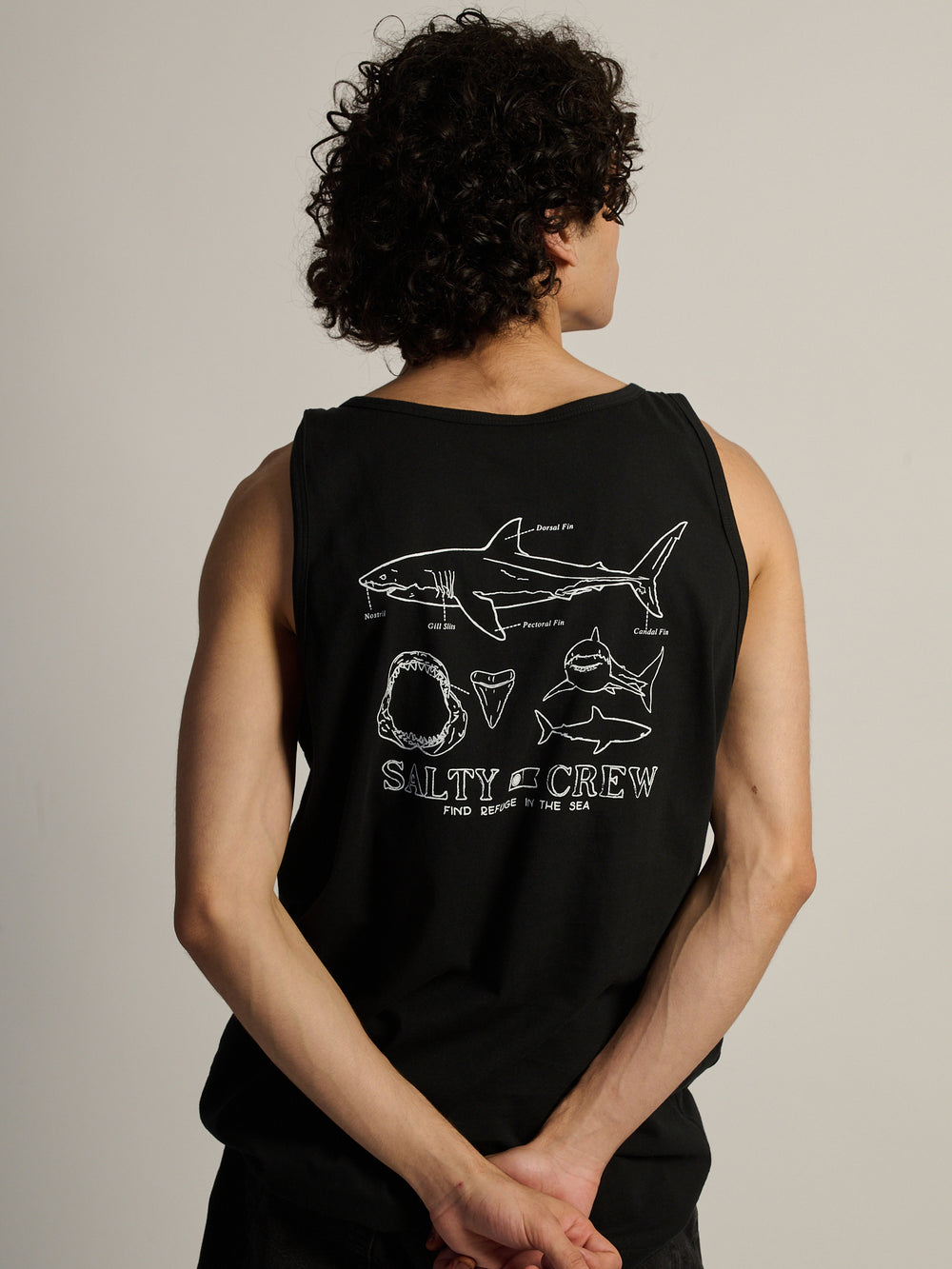 SALTY CREW GREAT WHITE TANK - BLACK