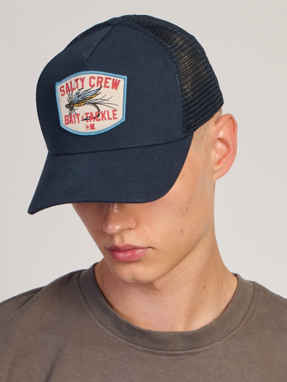 SALTY CREW FISHING CO TRUCKER HAT - NAVY