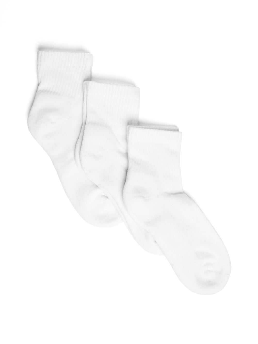 CREW SOCK 3 PACK SOCKS - WHITE