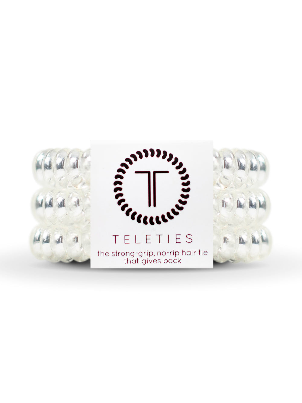 TELETIES HAIR TIE LARGE - CRYSTAL CLEAR
