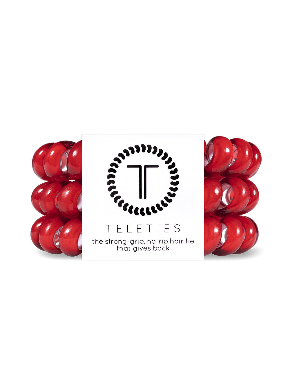 TELETIES HAIR TIE LARGE - SCARLETT RED