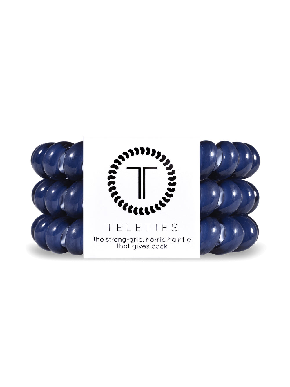 TELETIES HAIR TIE LARGE - NANTUCKET NAVY