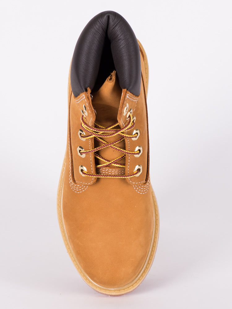 WOMENS TIMBERLAND 6" PREMIUM WHEAT NUBUCK BOOTS - CLEARANCE