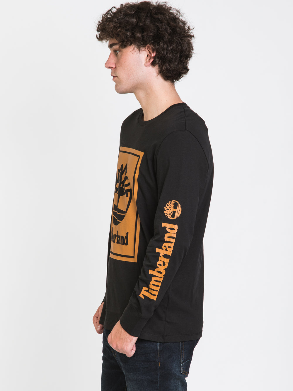 TIMBERLAND STACK LOGO LONG SLEEVE TEE - CLEARANCE