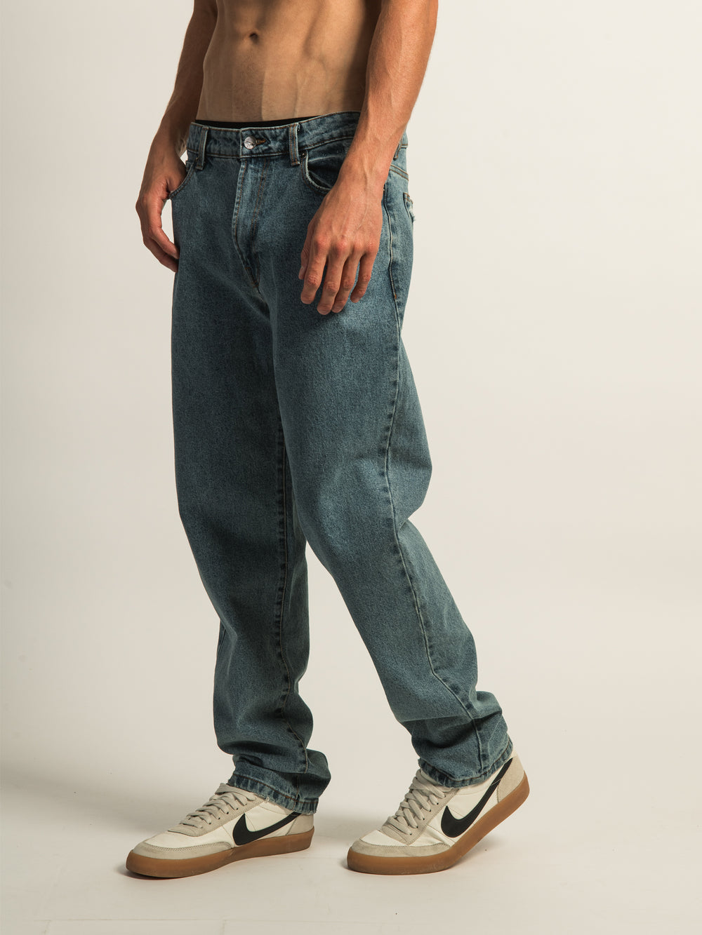 TAINTED LOOSE FIT DENIM - MID WASH