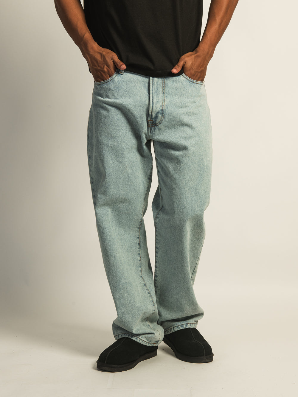 TAINTED BAGGY FIT DENIM - LIGHT WASH DENIM