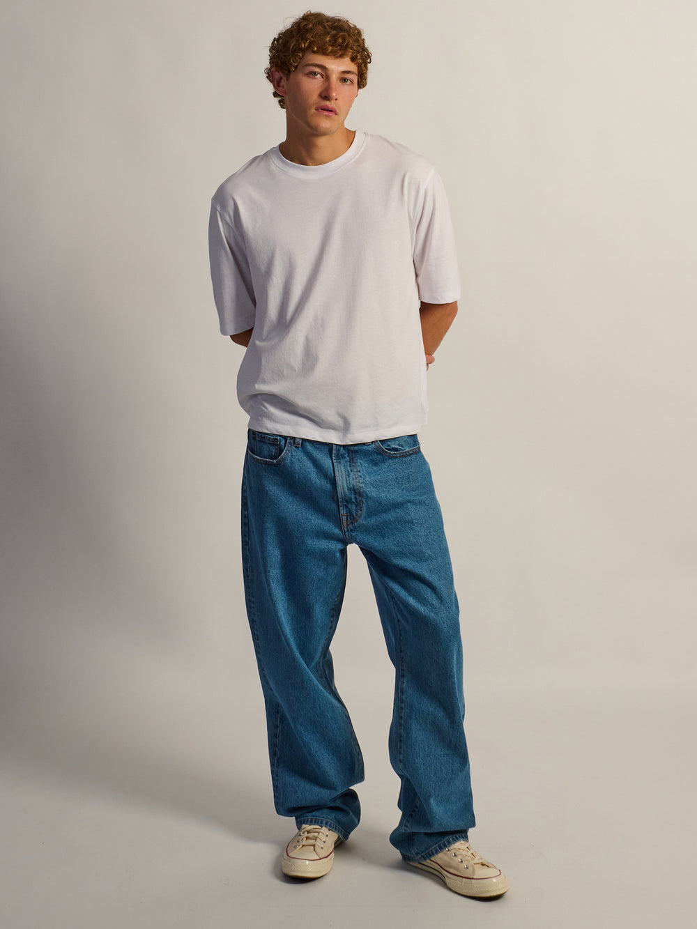 DENIM COUPE BAGGY TACHÉ - DÉLAVAGE MOYEN