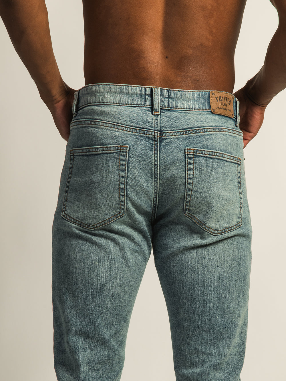 TAINTED ATHLETIC FIT DENIM - MID WASH