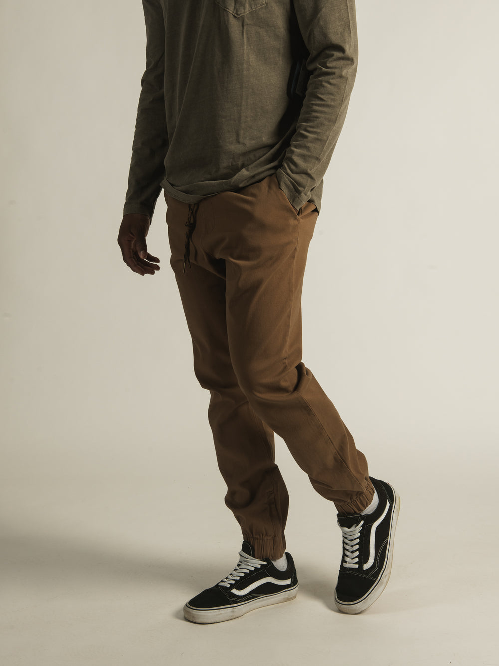 TAINTED CROCKETT RUGBY JOGGER - FLAX - CLEARANCE