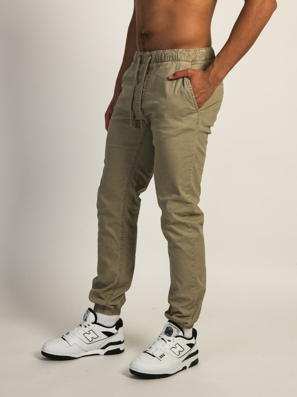 JOGGER ÉTROIT TAINTED - KHAKI