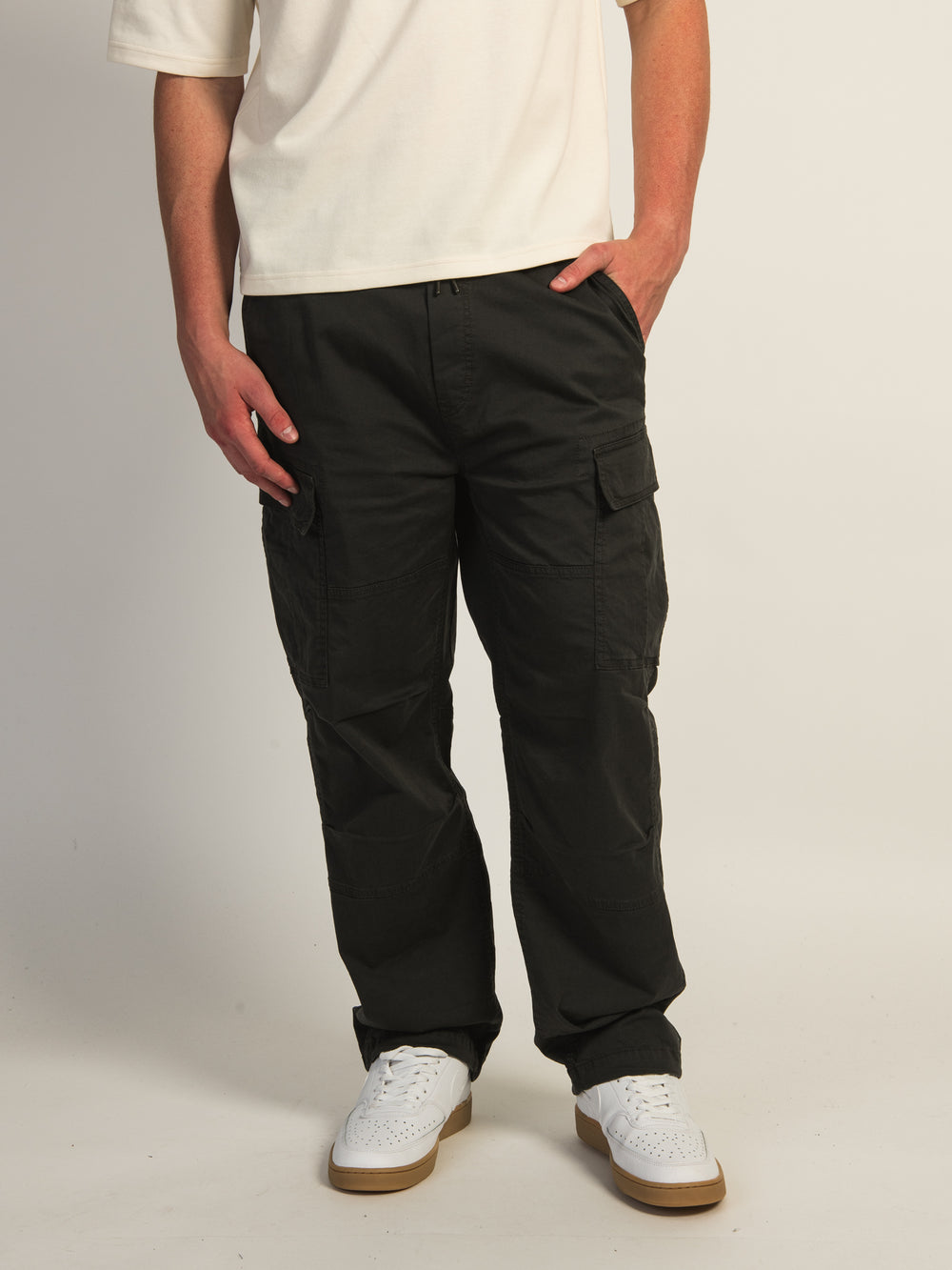 TAINTED RELAXED LIGHTWEIGHT CARGO - BLACK