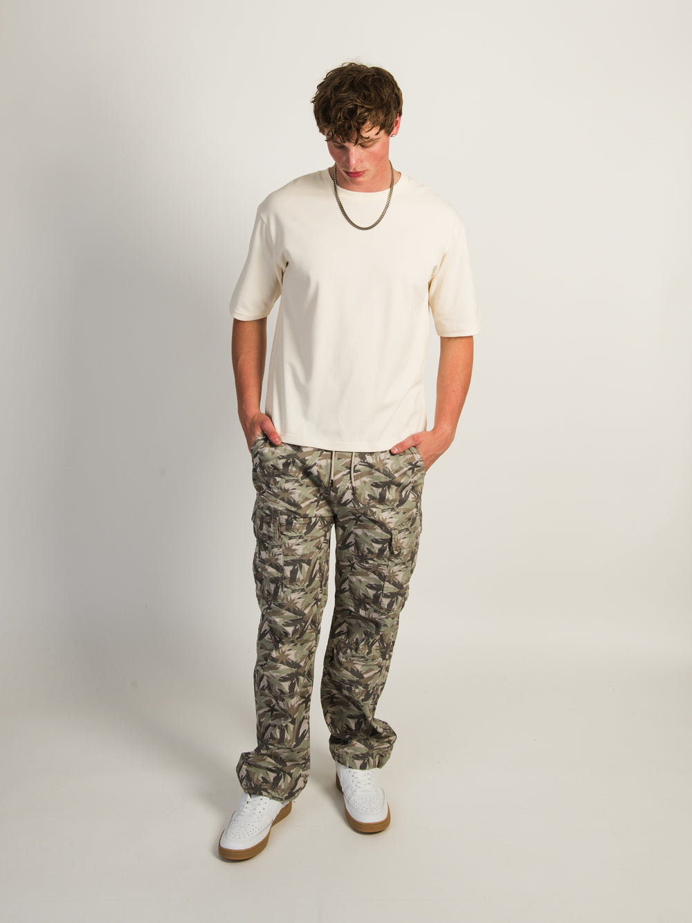 TAINTED RELAXED LIGHTWEIGHT CARGO - CAMOUFLAGE