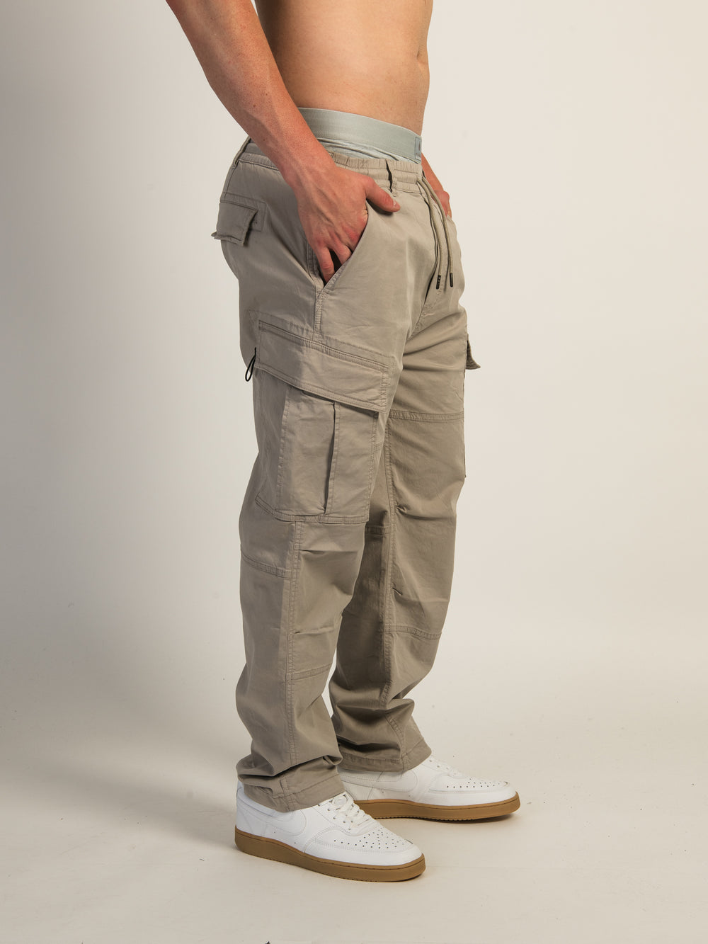 TAINTED RELAXED LIGHTWEIGHT CARGO - TAUPE