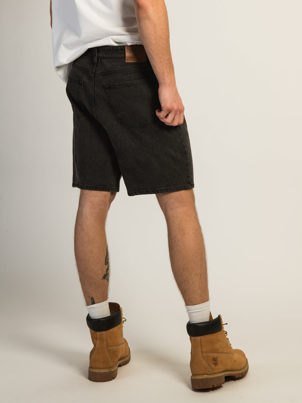 TAINTED DENIM SHORT - BLACK WASH
