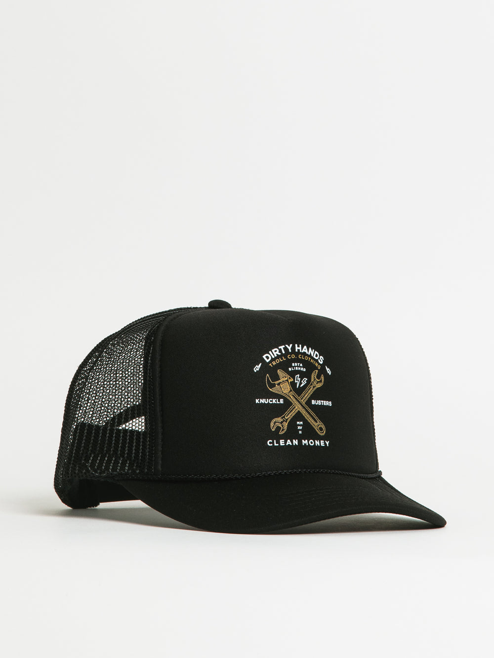 CASQUETTE CAMIONNEUR TROLL CO. TWISTING WRENCHES TRKR - NOIR
