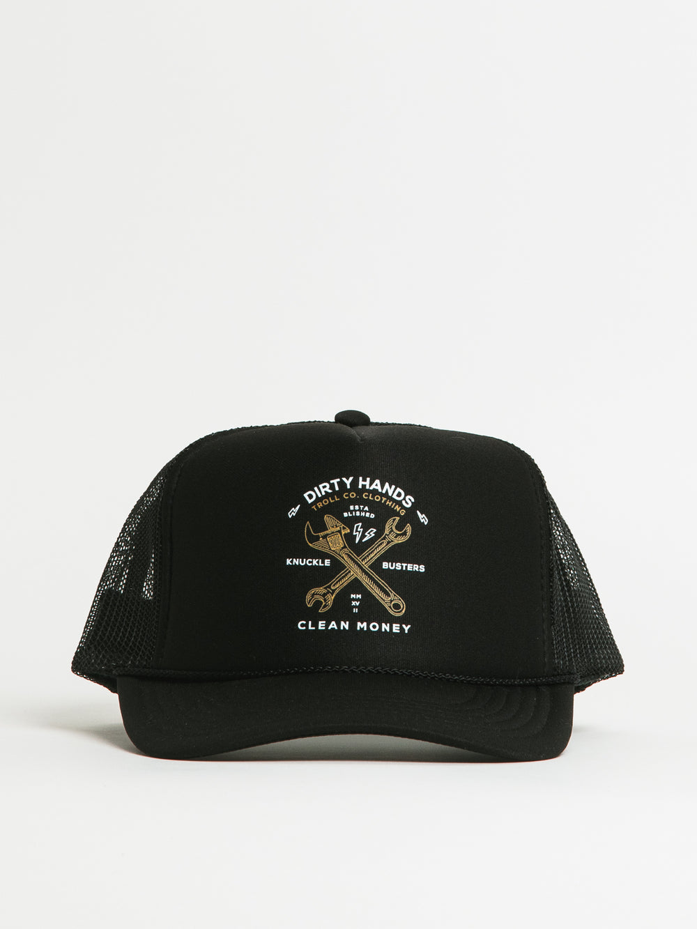 CASQUETTE CAMIONNEUR TROLL CO. TWISTING WRENCHES TRKR - NOIR