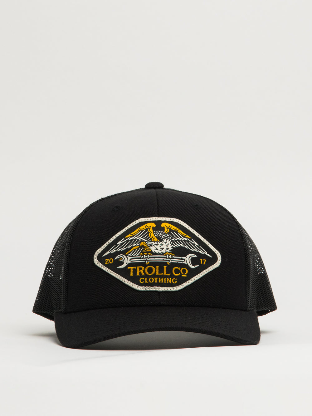TROLL CO. DHCM WING SPANNER CURVED BRIM HAT - BLACK