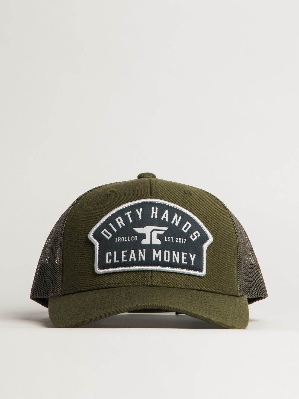 TROLL CO. DHCM PATCH CURVED BRIM TRUCKER HAT