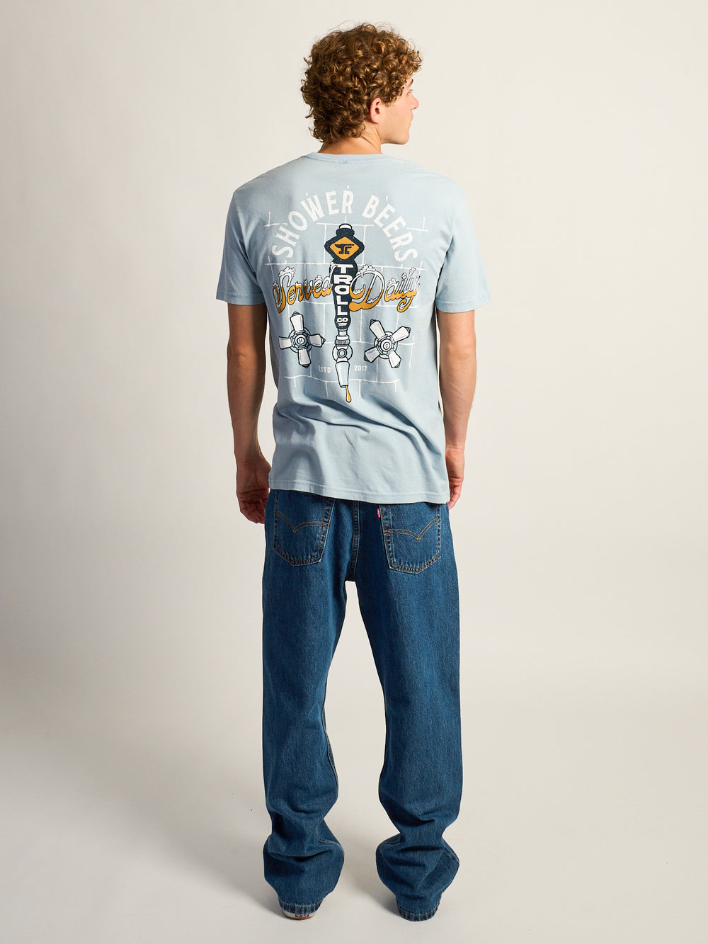 T-SHIRT À BIÈRES DE DOUCHE TROLL CO. - LAVAGE À LA PIERRE