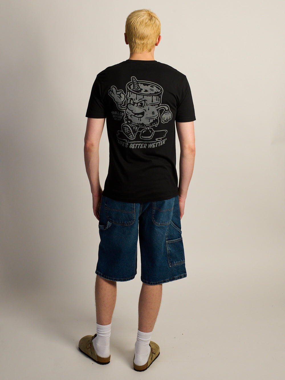 TROLL CO. LUBE DUDE T-SHIRT - BLACK
