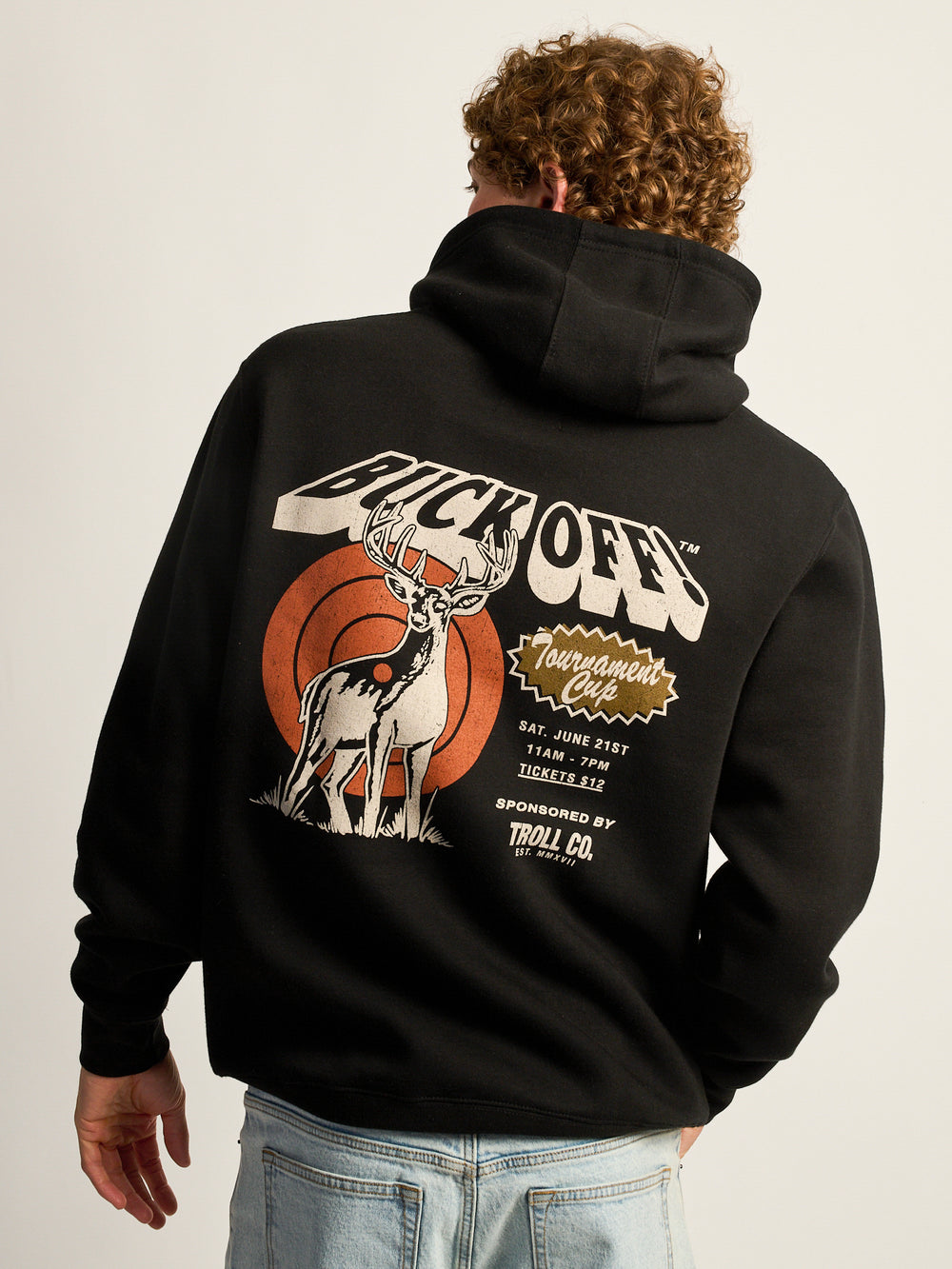 TROLL CO. BUCK OFF PULLOVER HOODIE