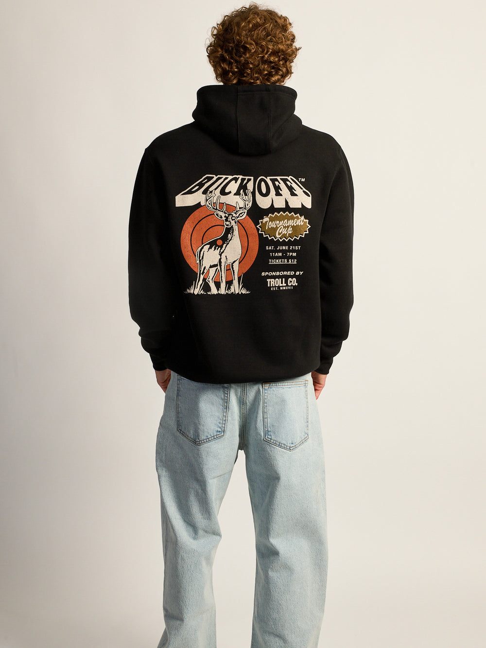 TROLL CO. BUCK OFF PULLOVER HOODIE
