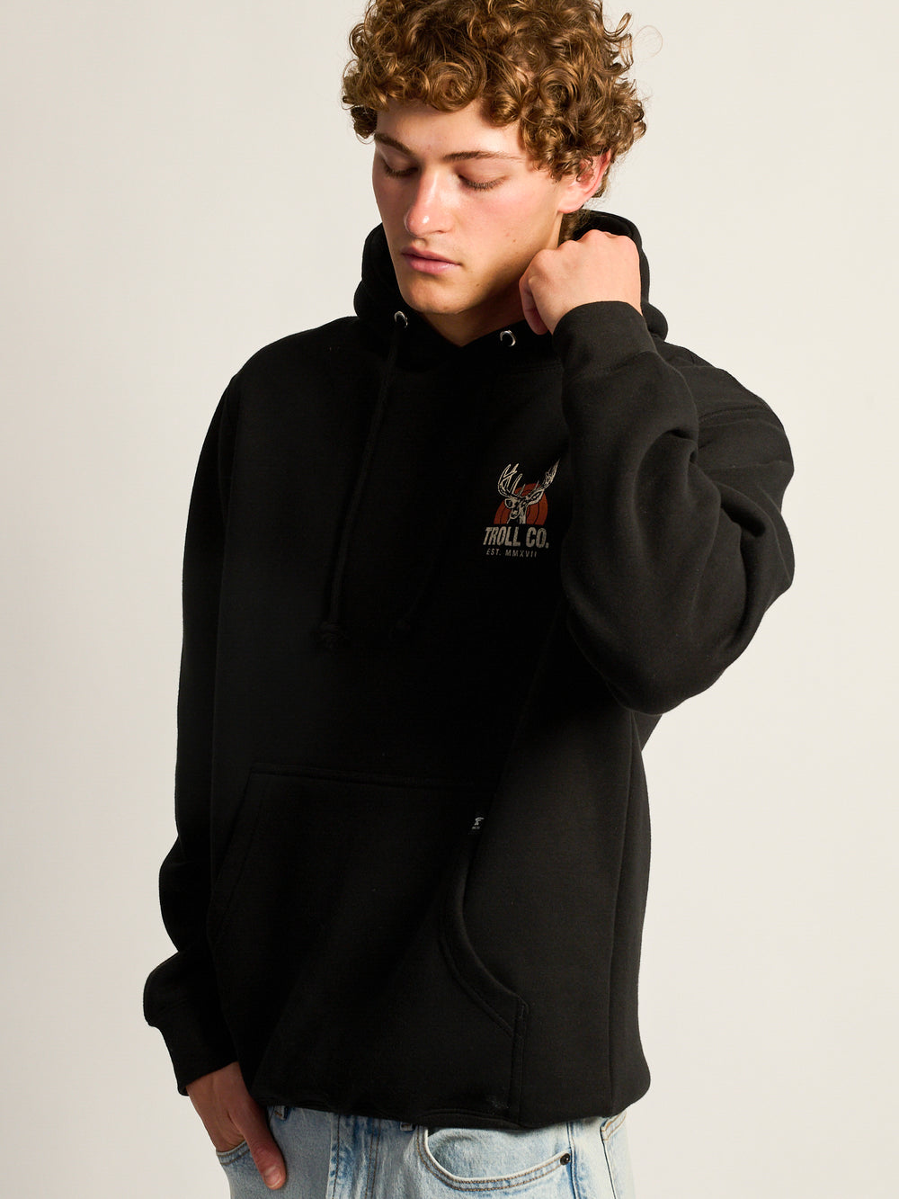 TROLL CO. BUCK OFF PULLOVER HOODIE