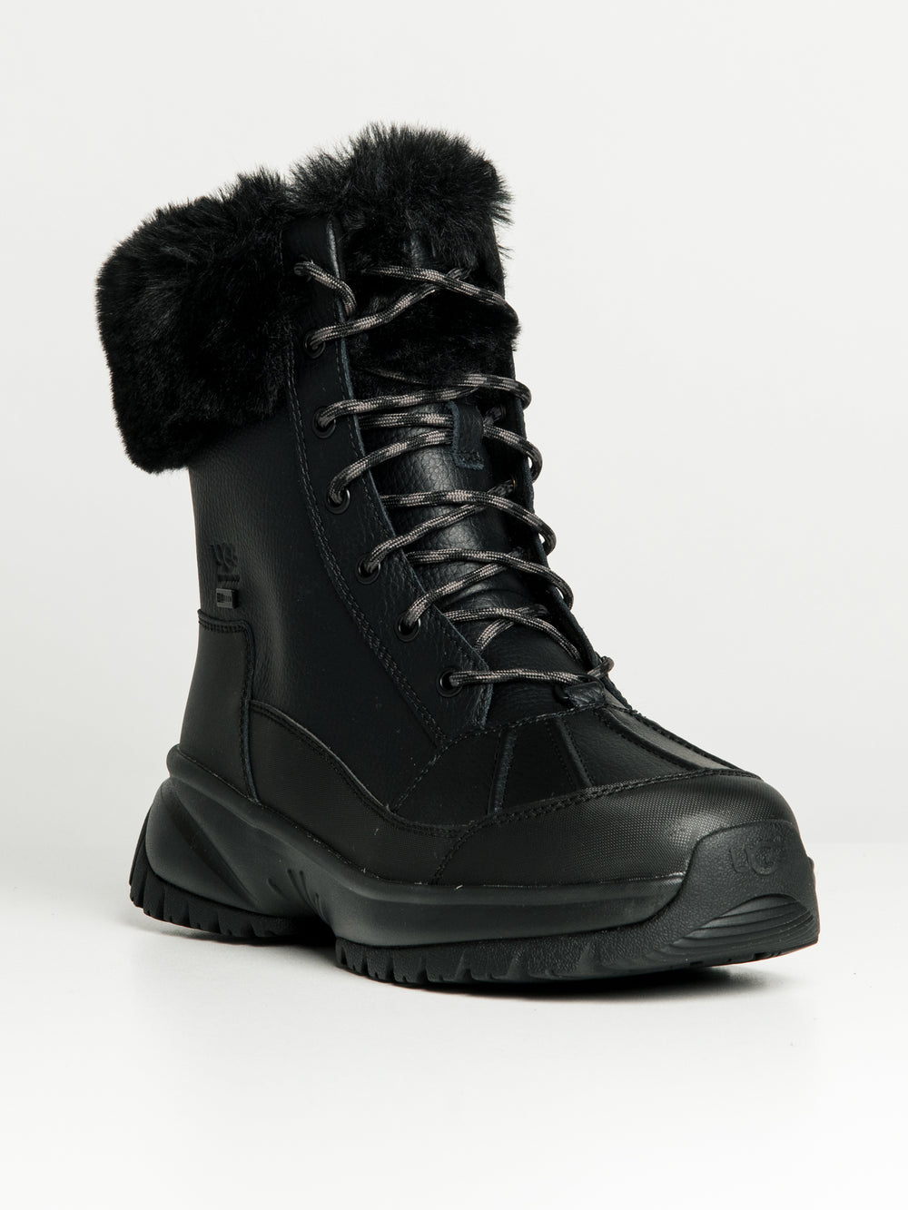 WOMENS UGG YOSE FLUFF BOOT - BLACK