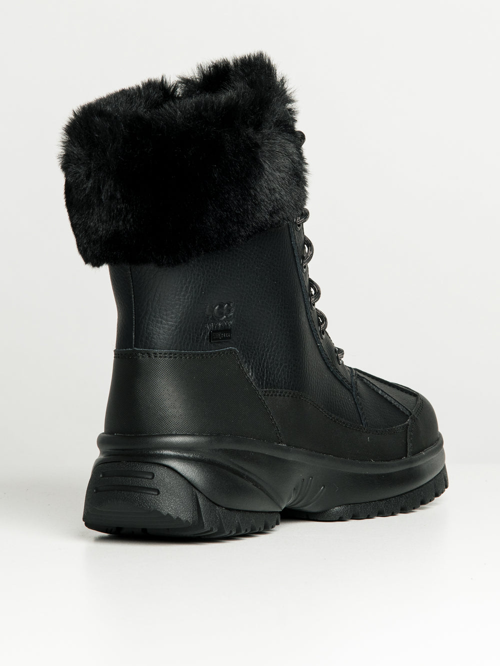 WOMENS UGG YOSE FLUFF BOOT - BLACK