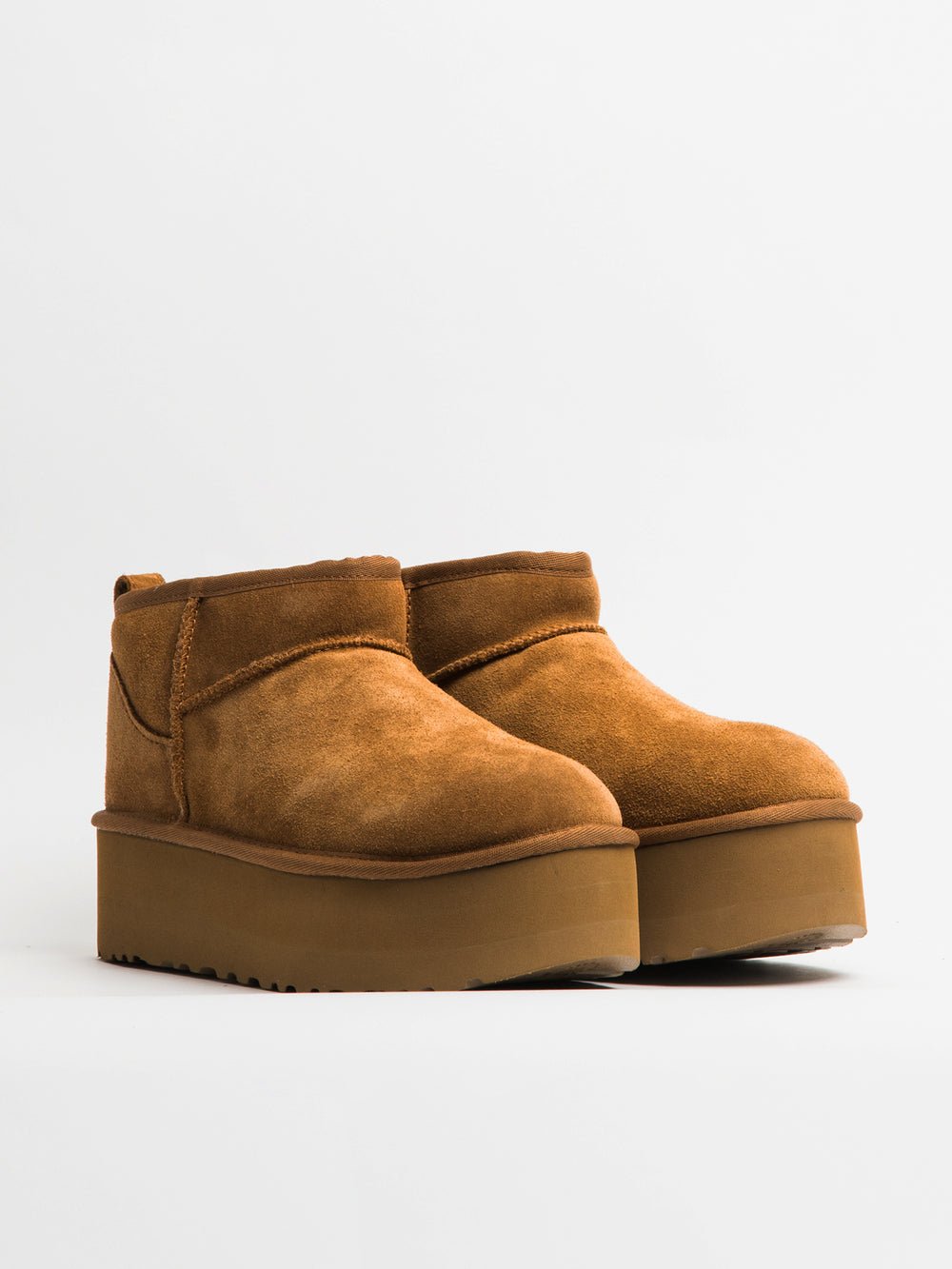 WOMENS UGG CLASSIC ULTRA MINI PLATFORM BOOT - CHESTNUT - CLEARANCE