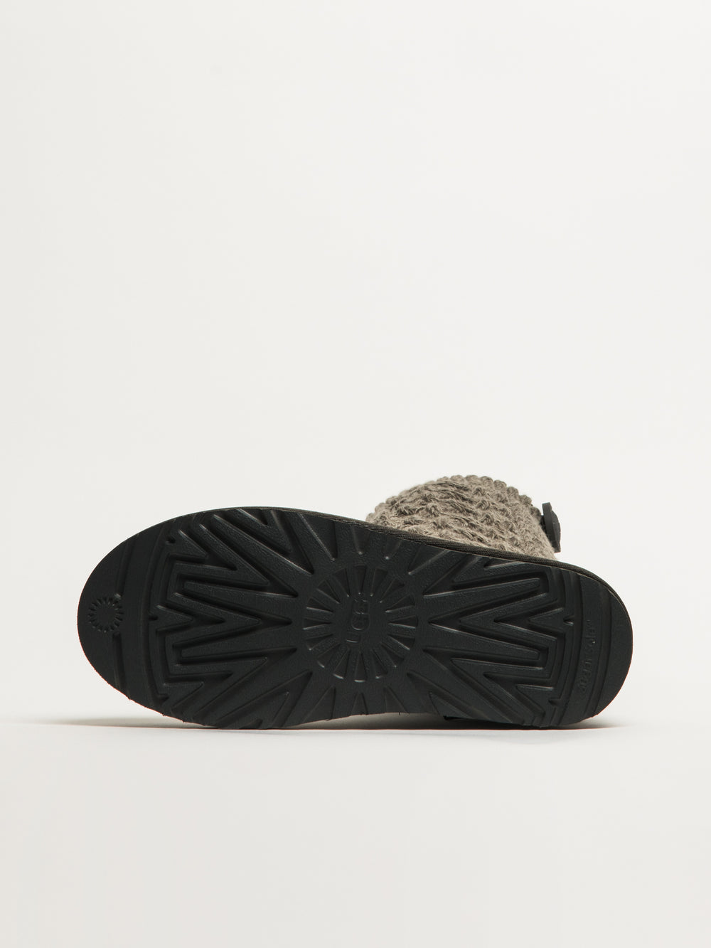 WOMENS UGG CLASSIC CARDI CABLED KNIT BOOT - GREY