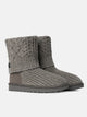 UGG WOMENS UGG CLASSIC CARDI CABLED KNIT BOOT - GREY - Boathouse