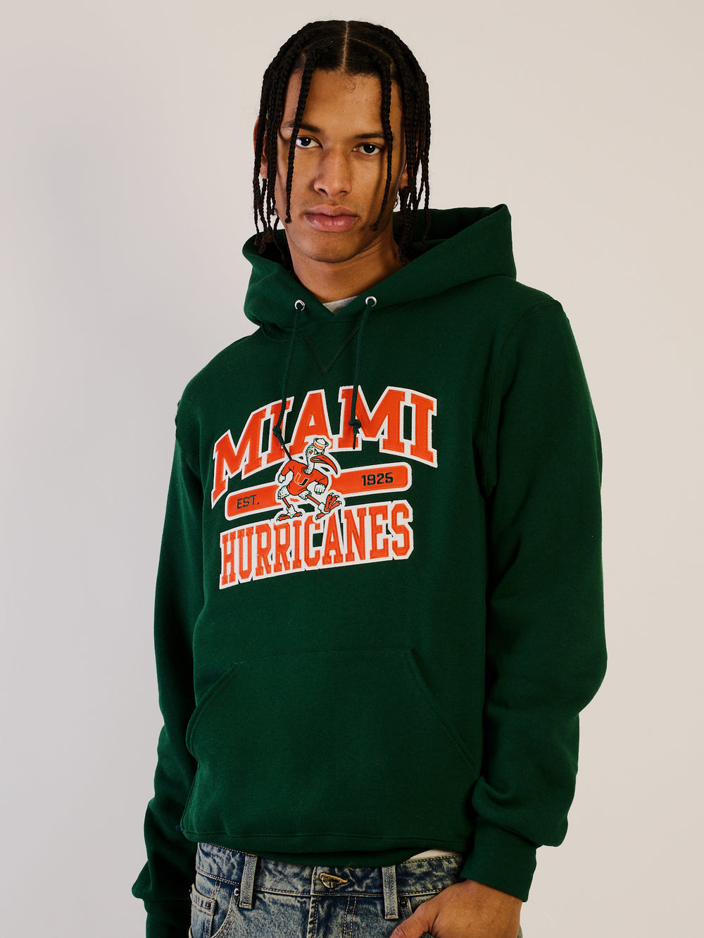 NCAA MIAMI HURRICANES PULLOVER HOODIE - FOREST