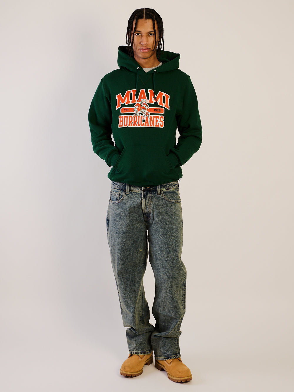 NCAA MIAMI HURRICANES PULLOVER HOODIE - FOREST