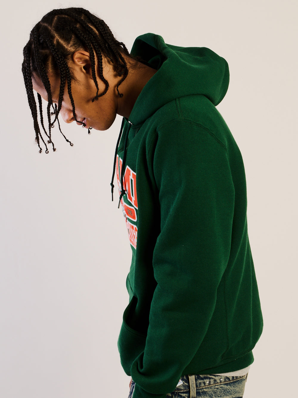 NCAA MIAMI HURRICANES PULLOVER HOODIE - FOREST