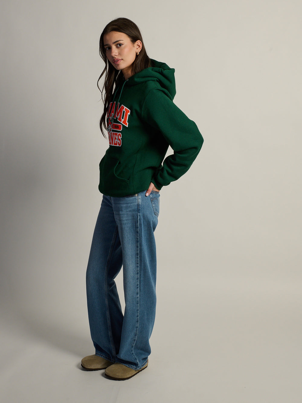 NCAA MIAMI HURRICANES PULLOVER HOODIE - FOREST