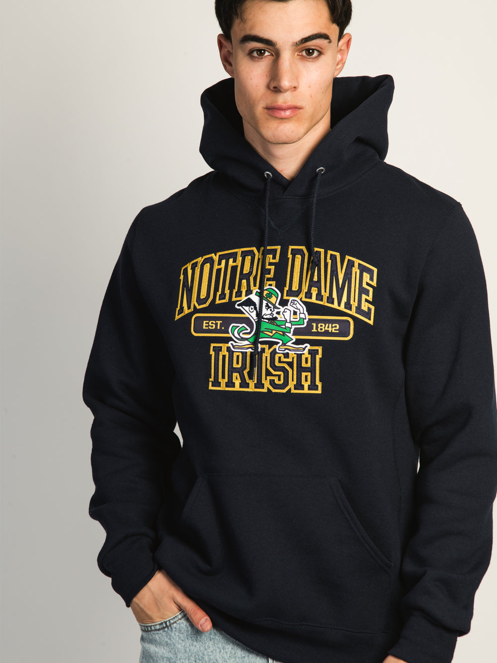 NCAA NOTRE DAME PULLOVER HOODIE - NAVY