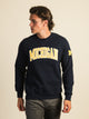 VARSITY NCAA MICHIGAN SLEEVE EMBROIDERED CREW - Boathouse